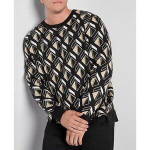 Shaquille O’Neal 2XL Geo Pattern Big And Tall Crew Neck Long Sleeve Pullover New